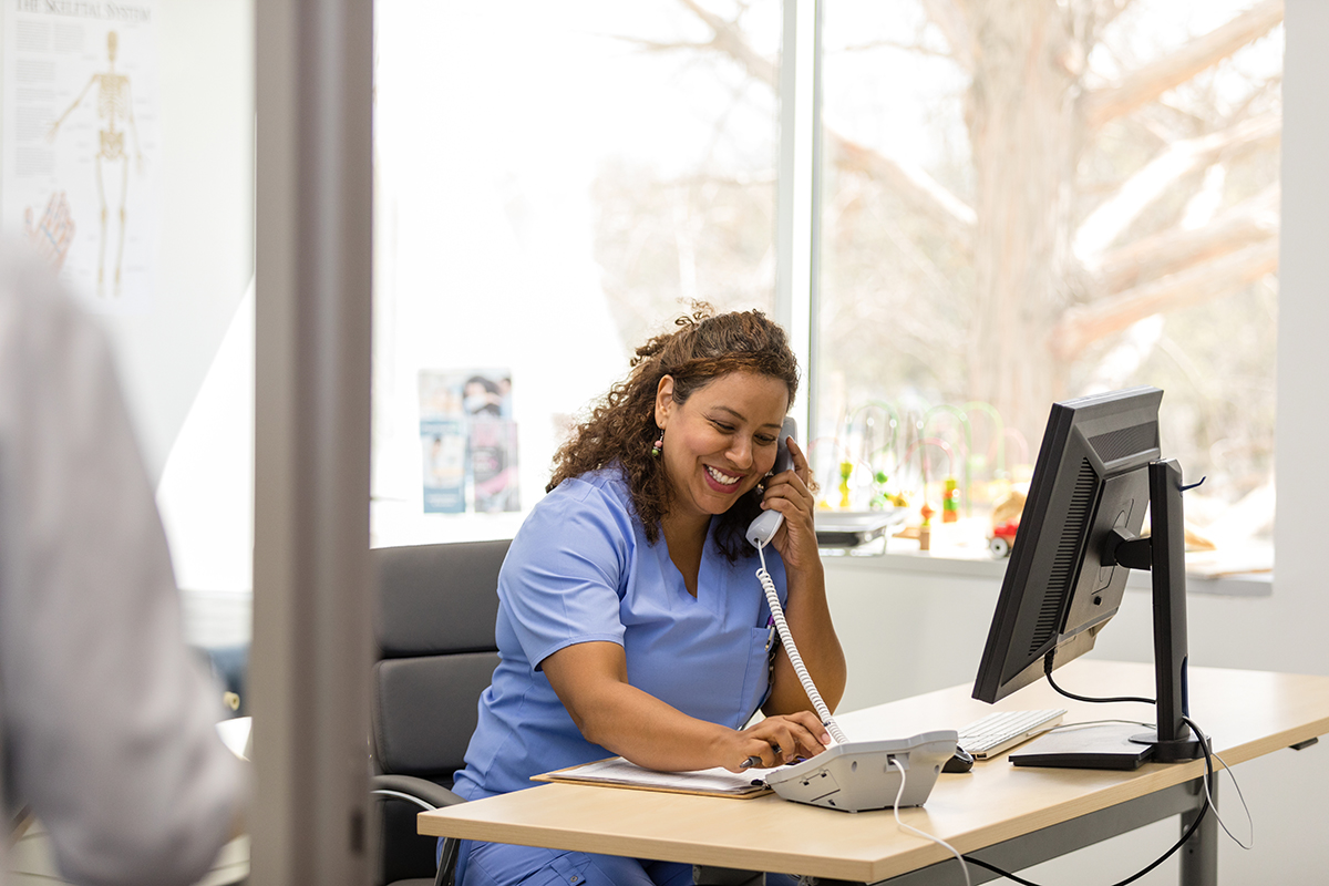 Nurse on phone call