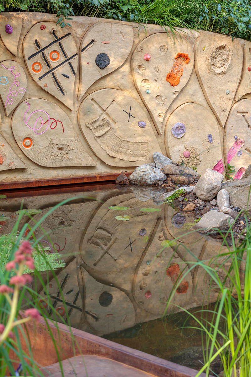 Sculptural Clay Wall design image
