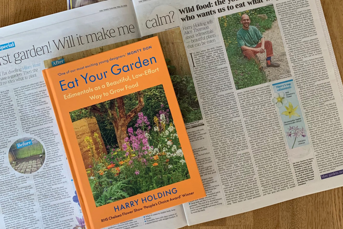 'Wild food: the young designer who wants us to eat what we grow' - Harry Holding in The Times