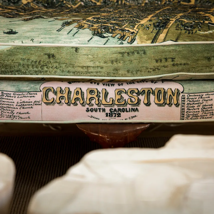 Charleston Map Cushion