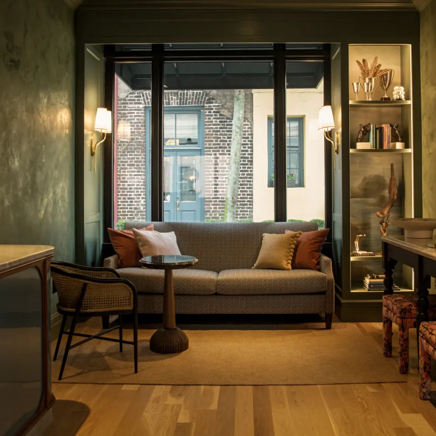 Couch by the window