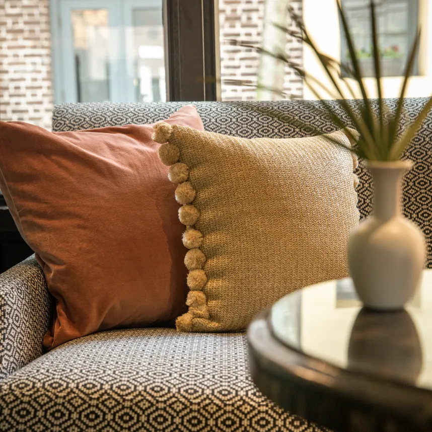 Pillows on a couch