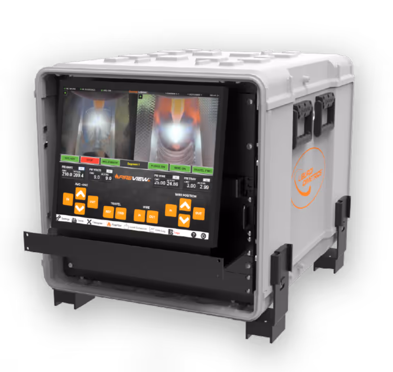 A 3d image of the GT View remote operator welding console
