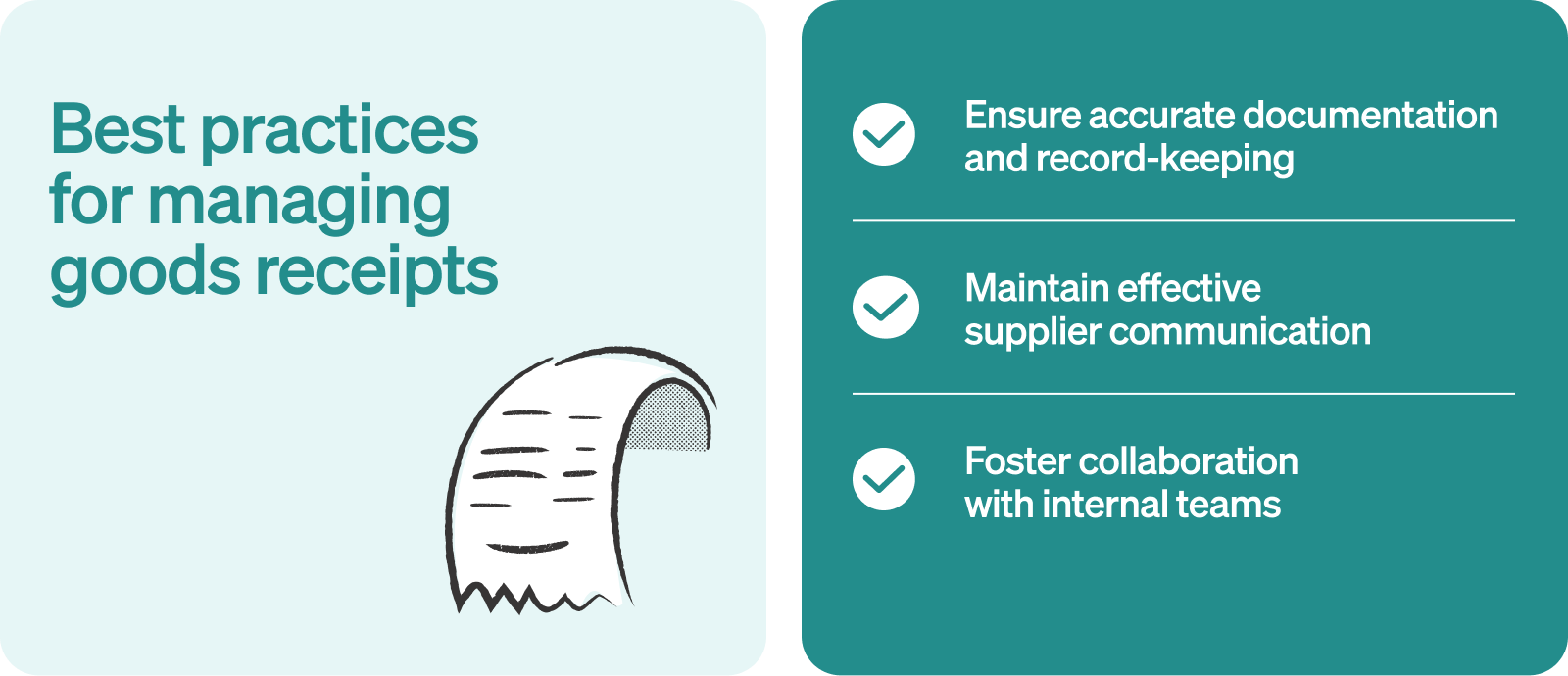 Best practices for managing goods receipts