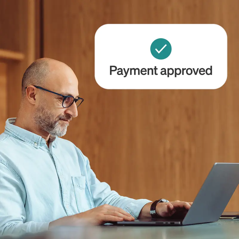 Working professional approving payment