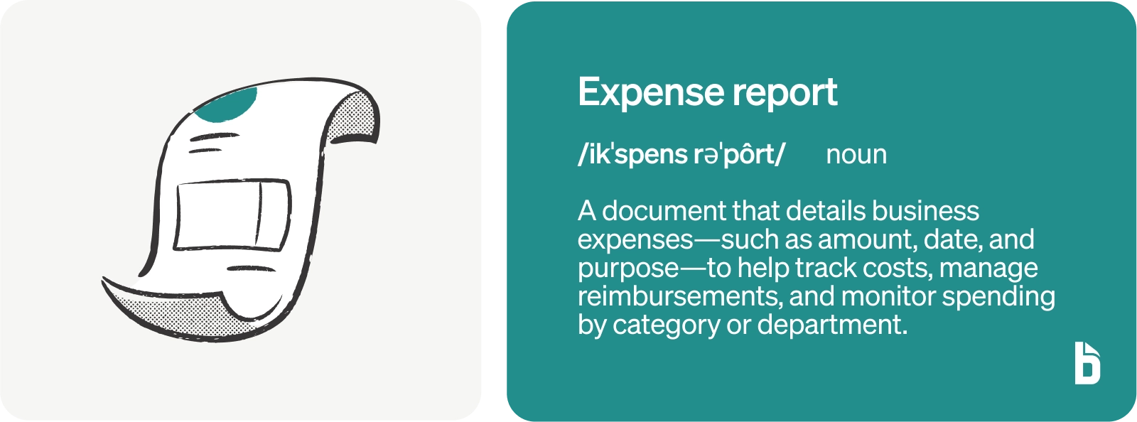 What is an expense report?