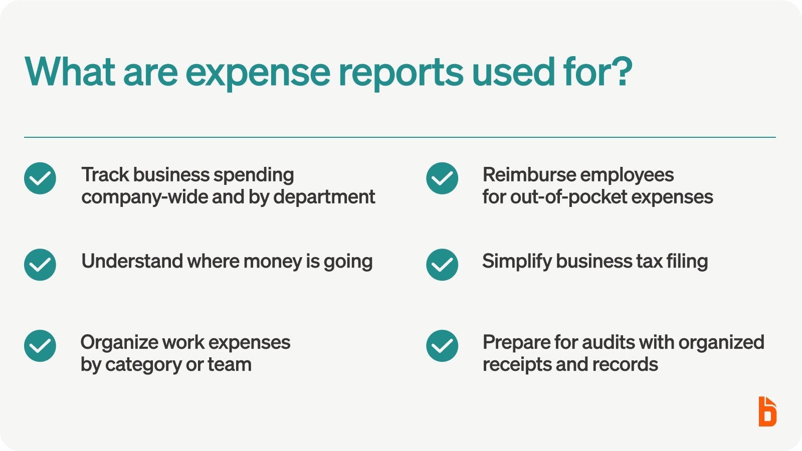 What are expense reports used for?