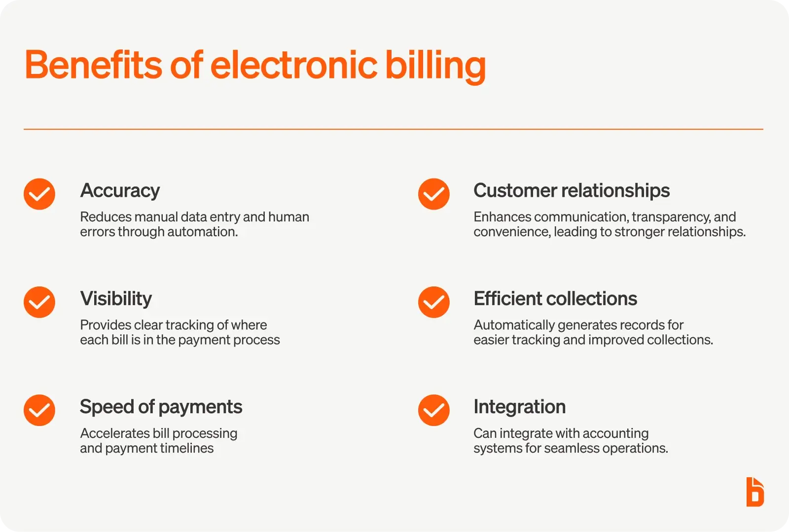 Benefits of electronic billing