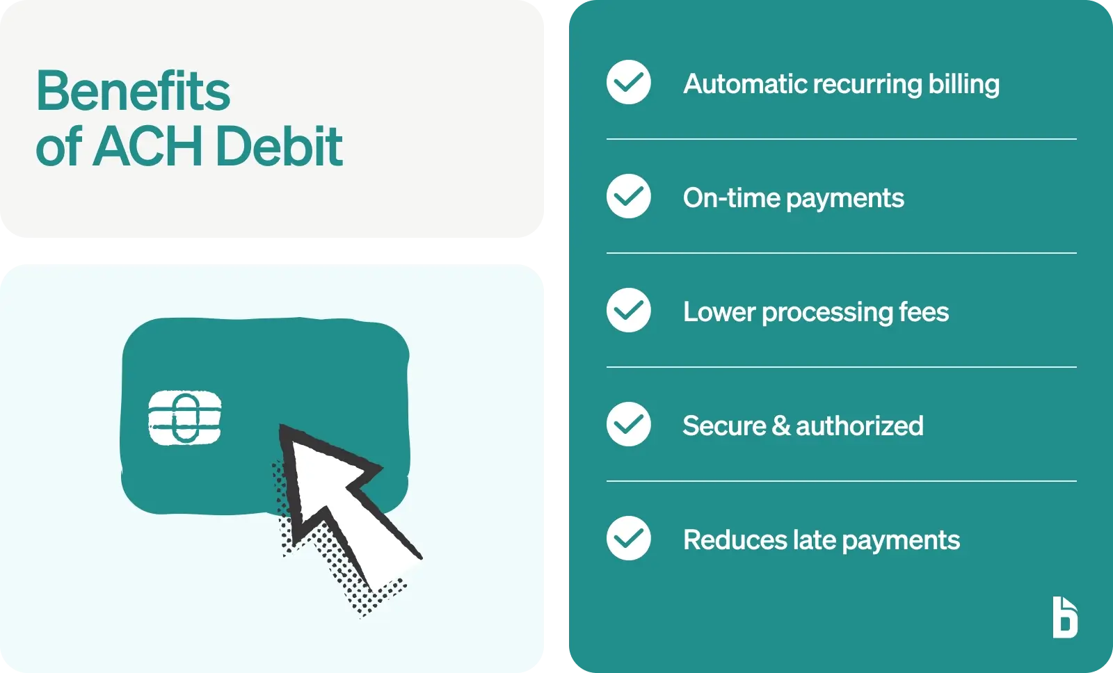 Benefits of ACH debit