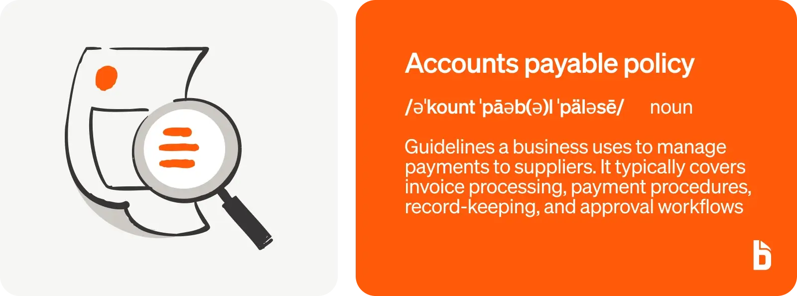 What is an accounts payable policy?
