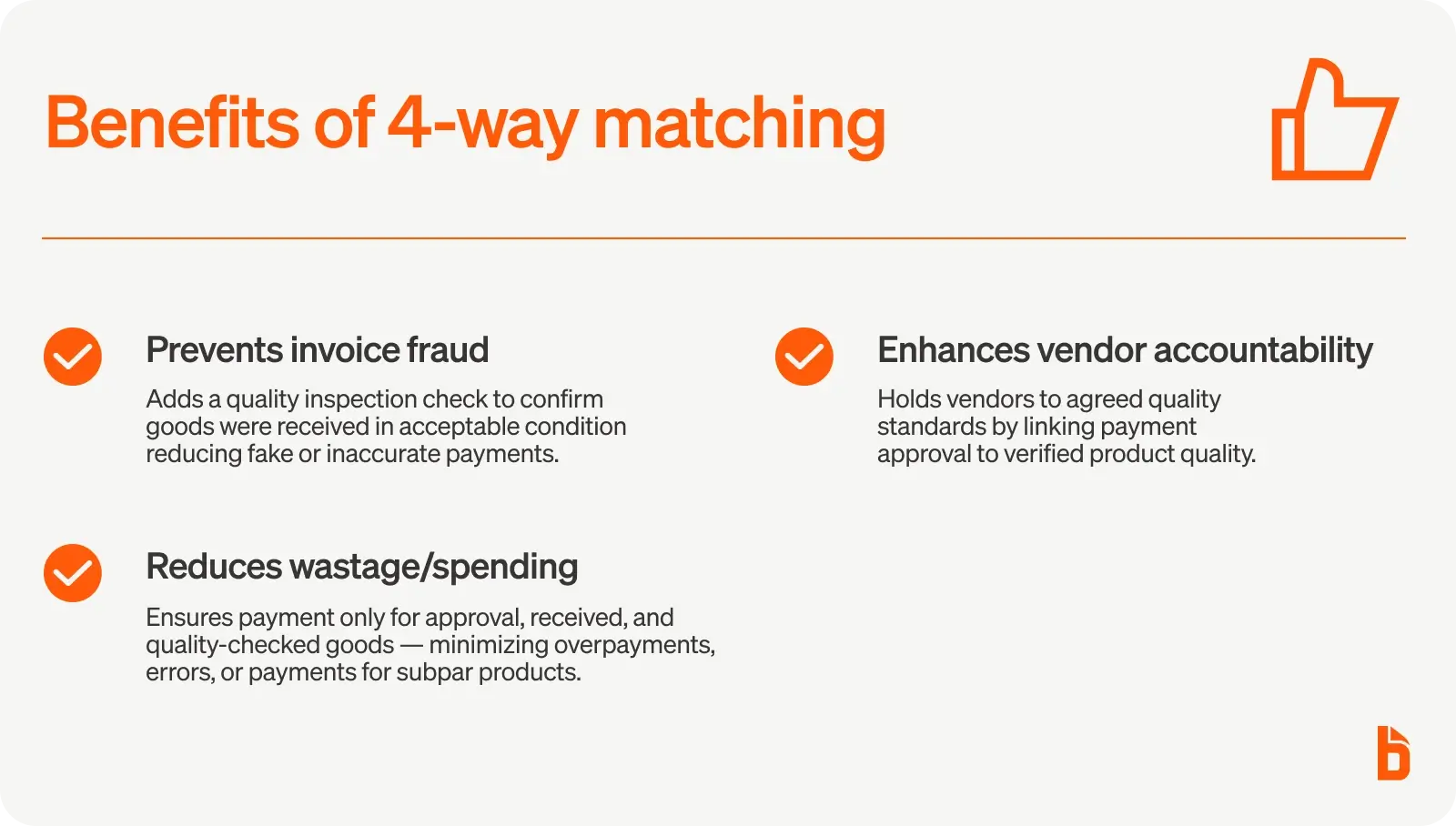 Benefits of 4-way matching