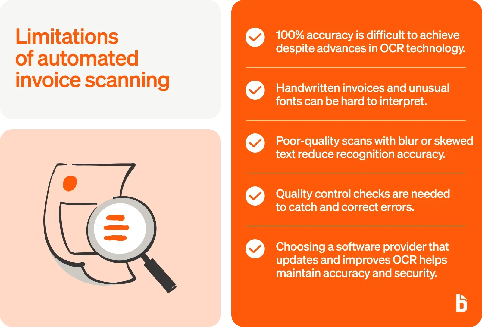 Limitations of automated invoice scanning