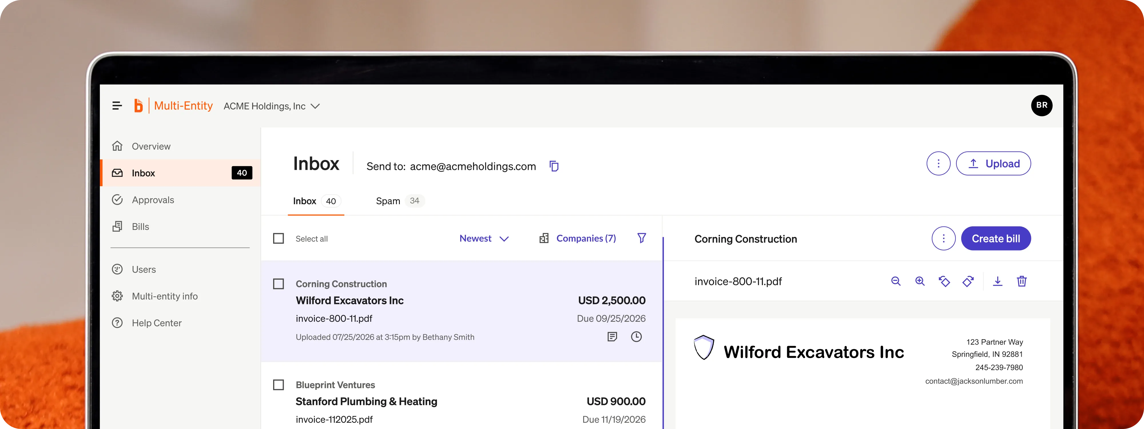Multi Entity Product Screenshot