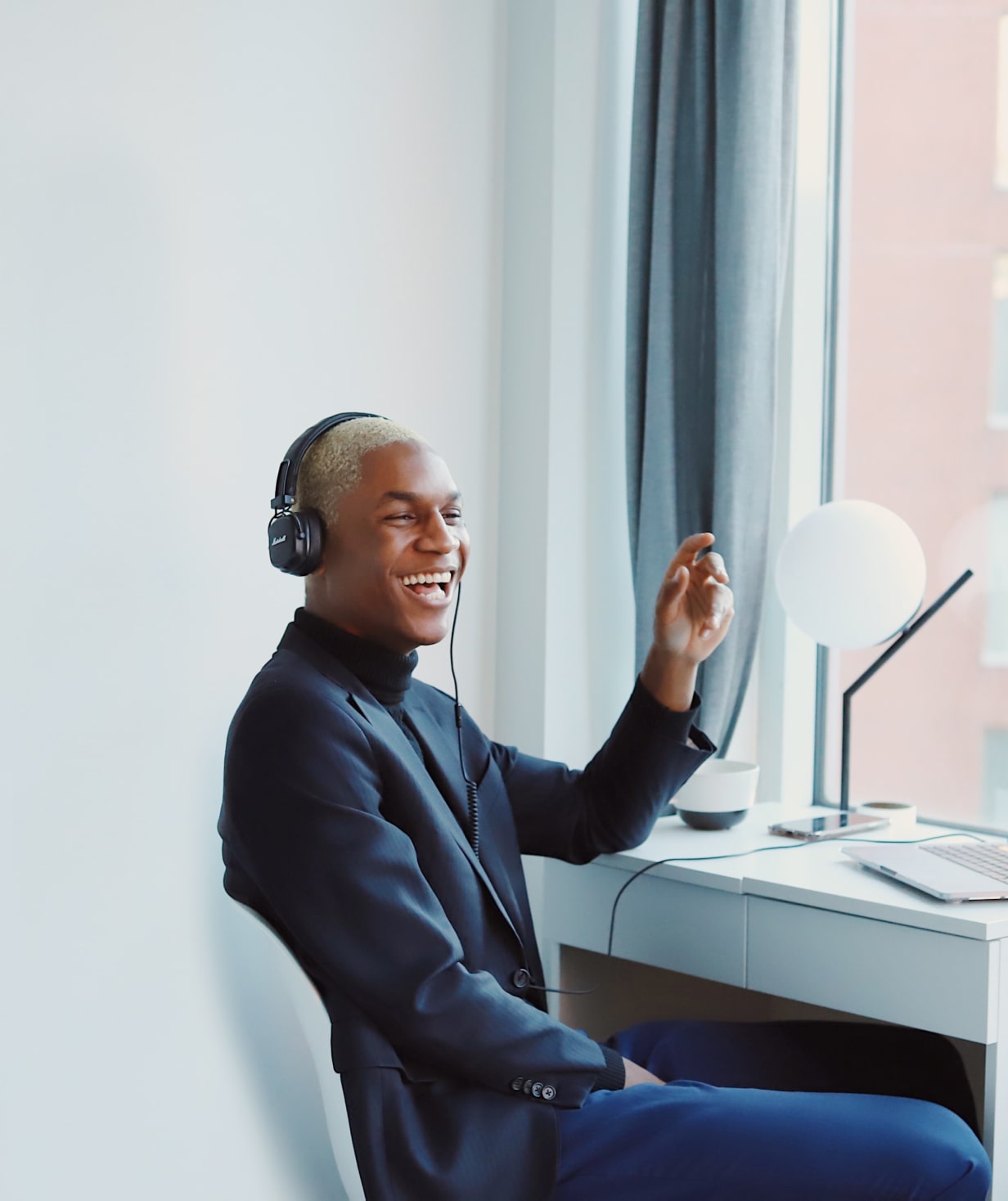 Young man excited to get in touch with Sky Edge IT to discuss service offerings for his start up company.