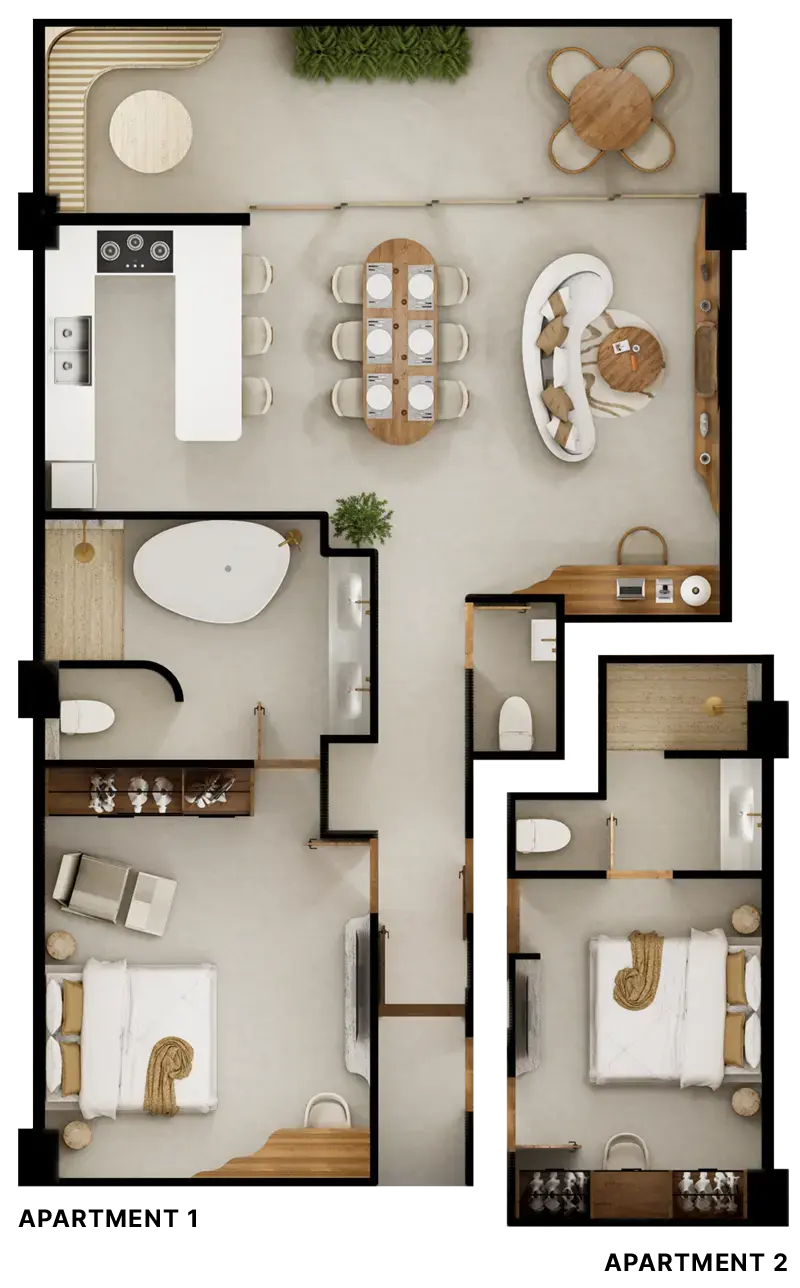 Atrium Lombok Dual Key Apartment Unit Type A Floorplan