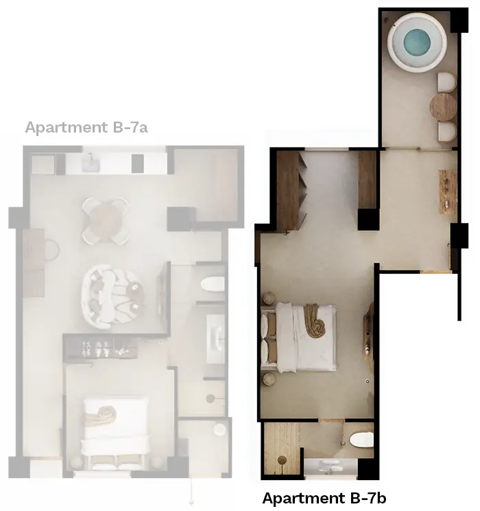 Atrium Lombok Dual Key Apartment Unit Type B Floorplan