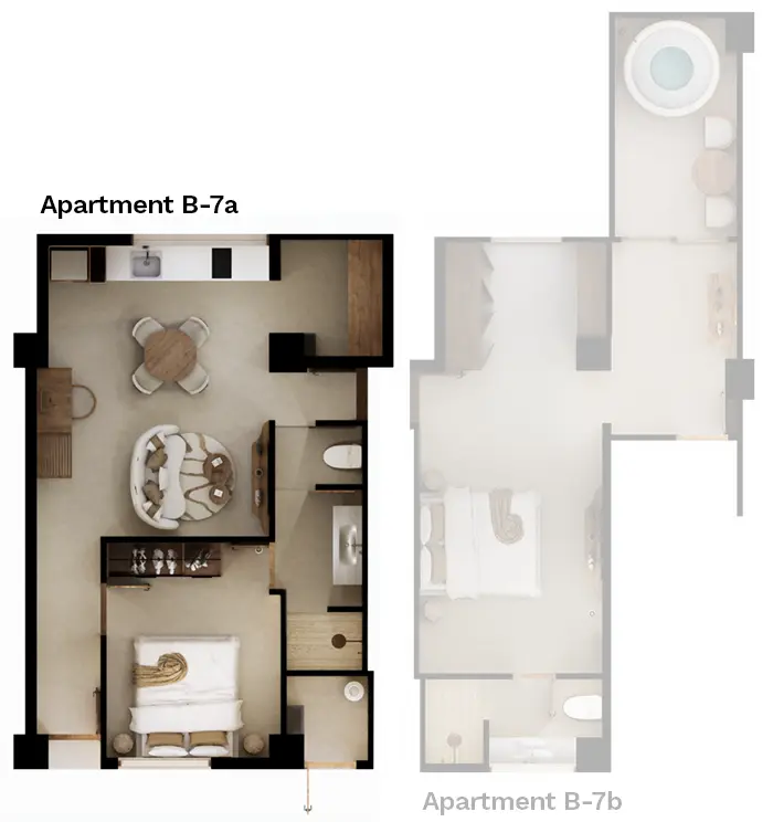Atrium Lombok Dual Key Apartment Unit Type B Floorplan
