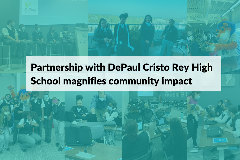 Health Carousel Gives Back supporting DePaul Cristo Rey Corporate Work Study Program