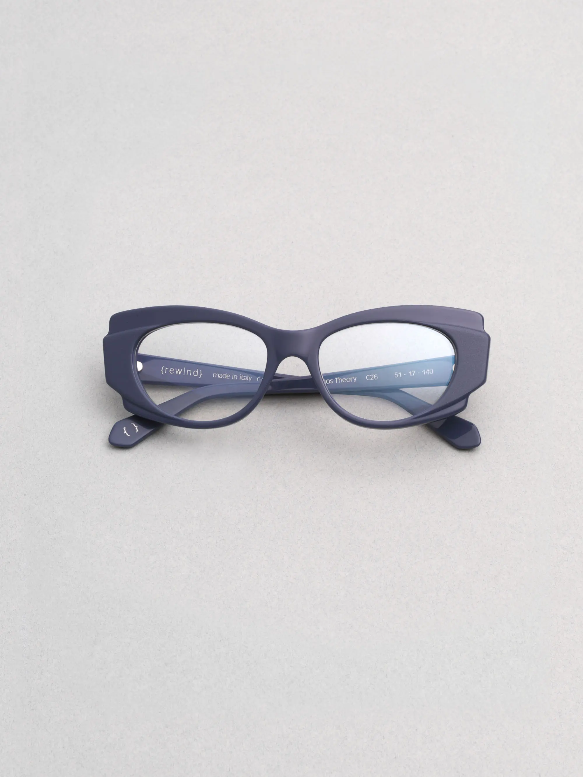 Rewind Eyewear – Chaos Theory model, contemporary Italian eyewear with 1990s inspiration