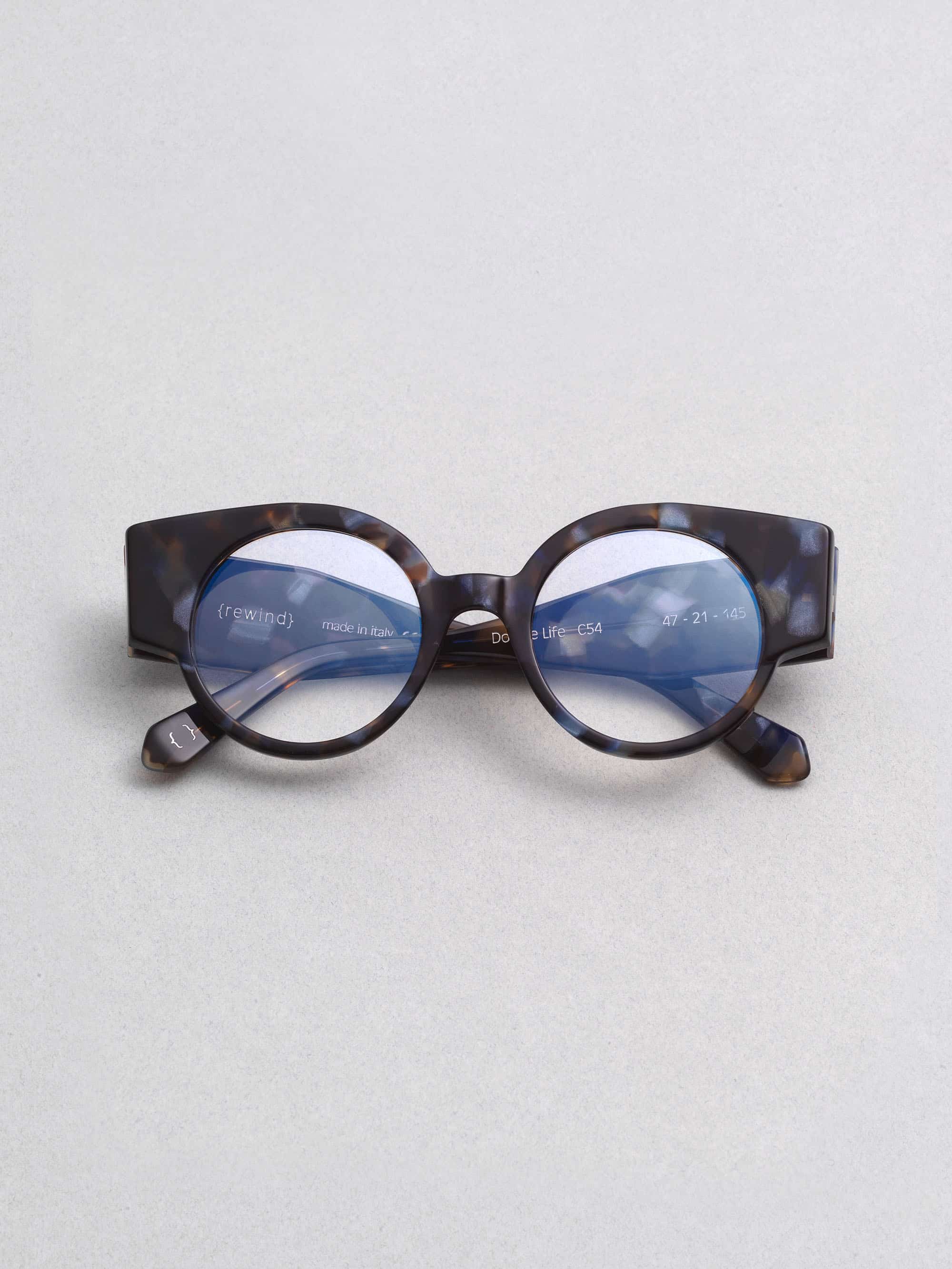 Rewind Eyewear – Double Life model, retro Italian frames blending past and present