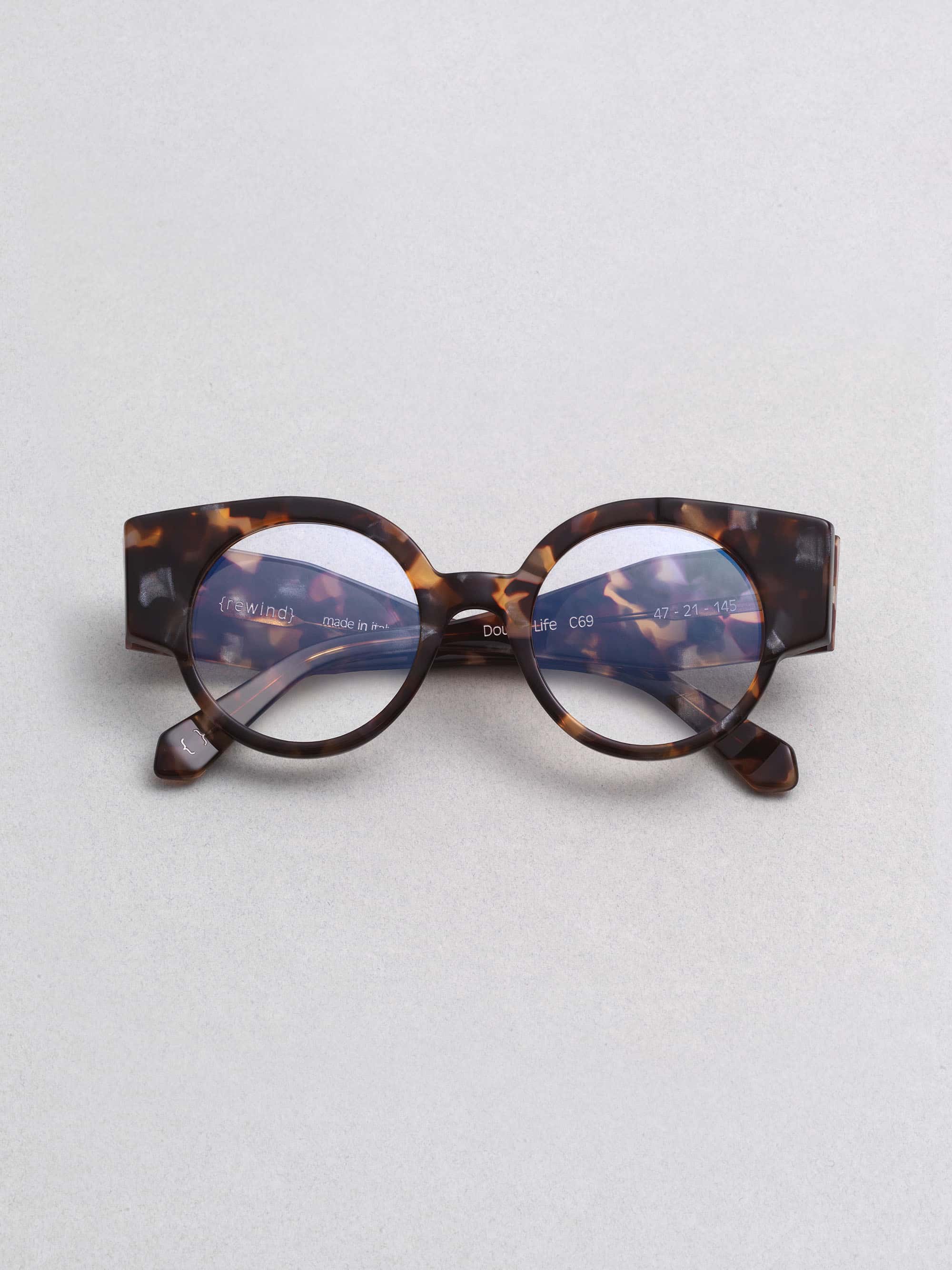 Rewind Eyewear – Double Life model, retro Italian frames blending past and present