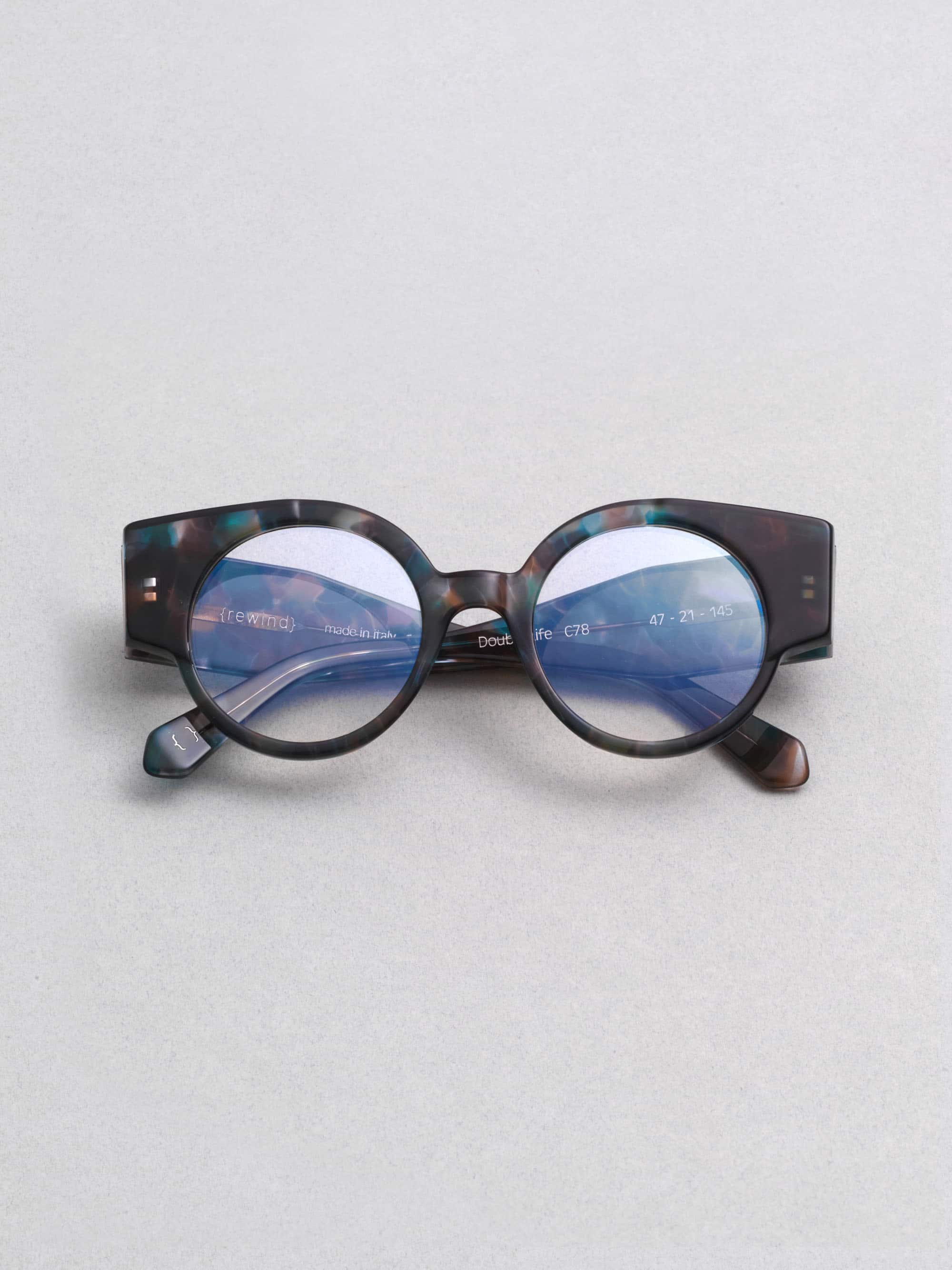 Rewind Eyewear – Double Life model, retro Italian frames blending past and present