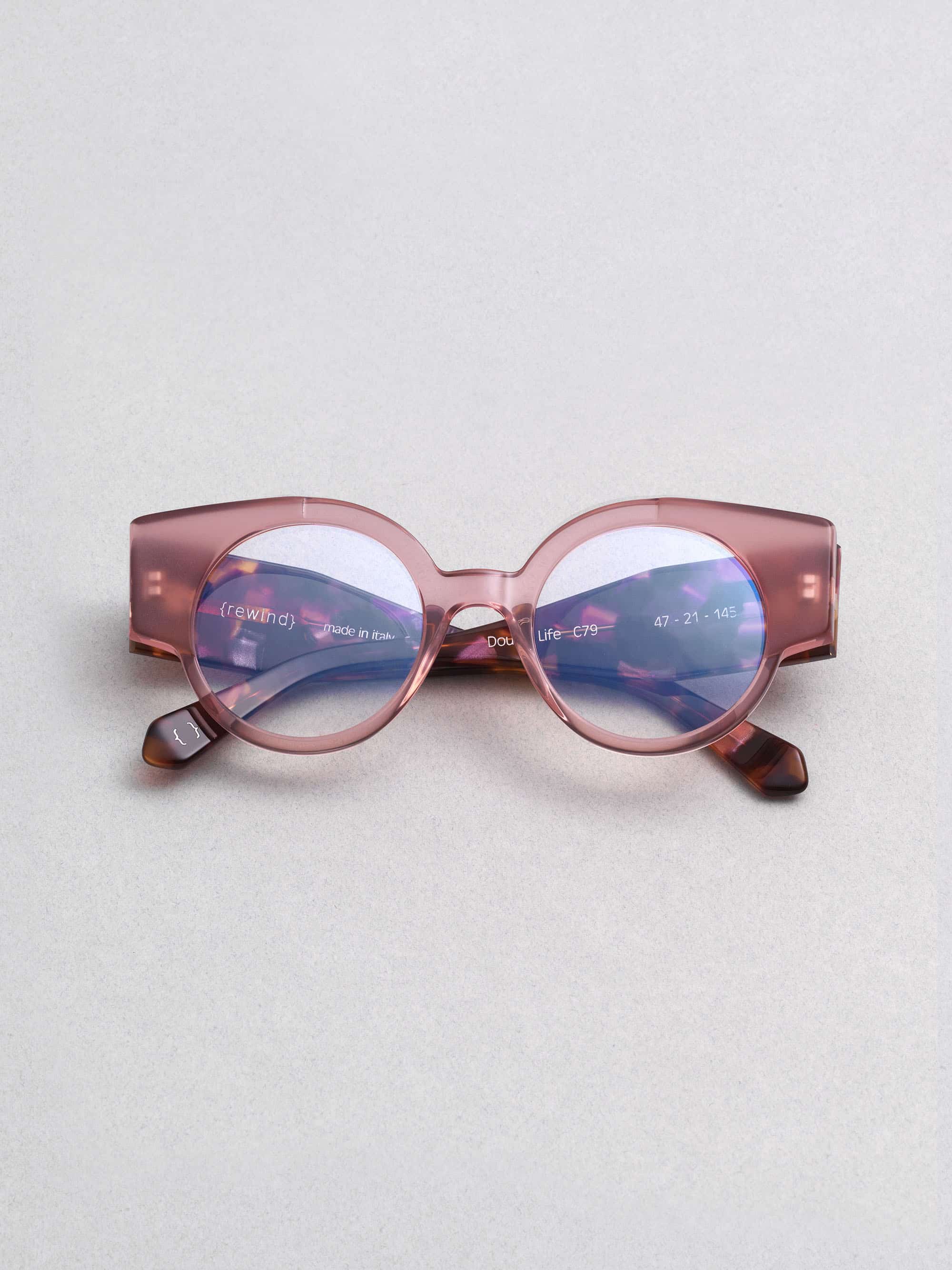 Rewind Eyewear – Double Life model, retro Italian frames blending past and present