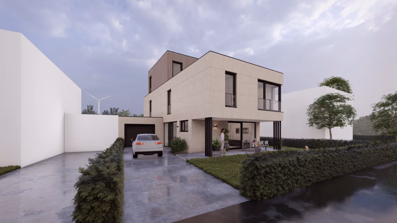 Stilvolles Einfamilienhaus mit Satteldach und Garage