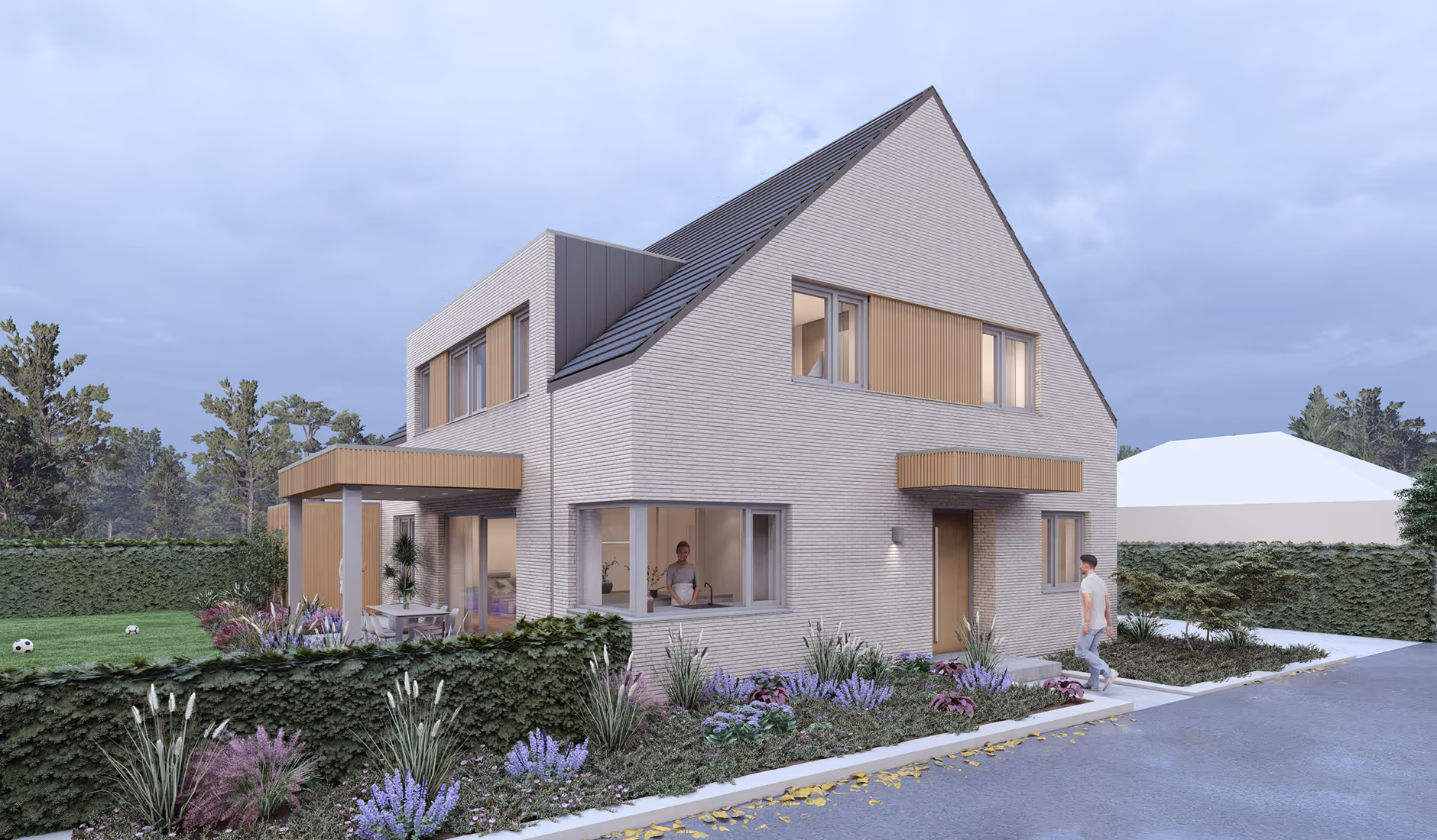 Stilvolles Einfamilienhaus mit Satteldach und Garage