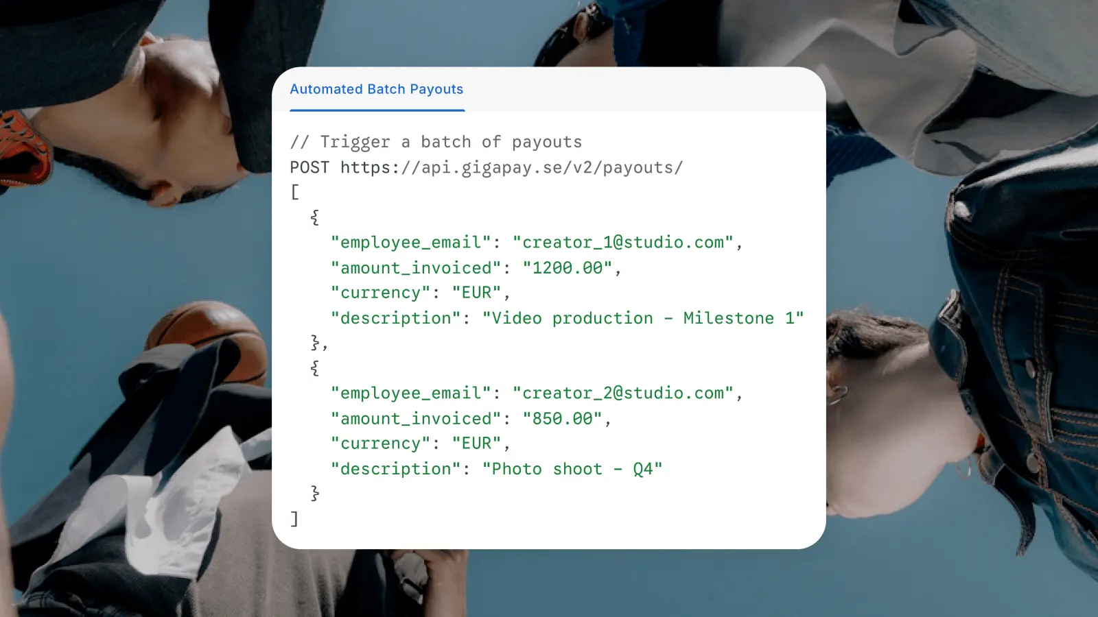 Automated batch payouts