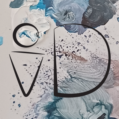 image indicating the area for industrial design projects. There are two letter "ID" with a paint texture in the background