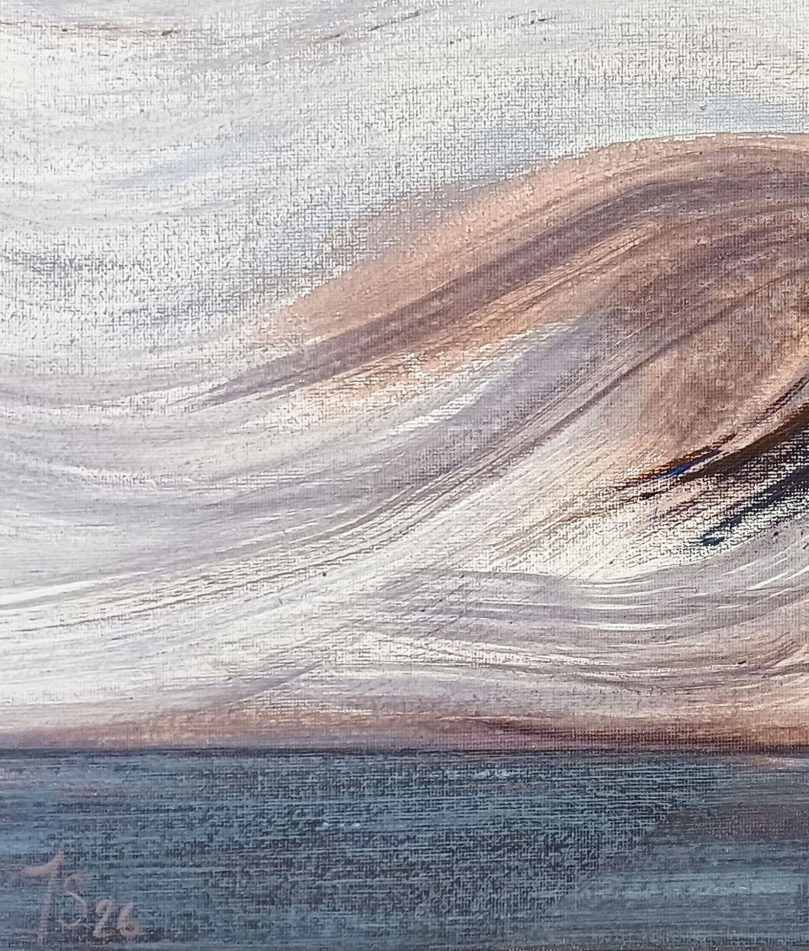 paint strokes showing movement