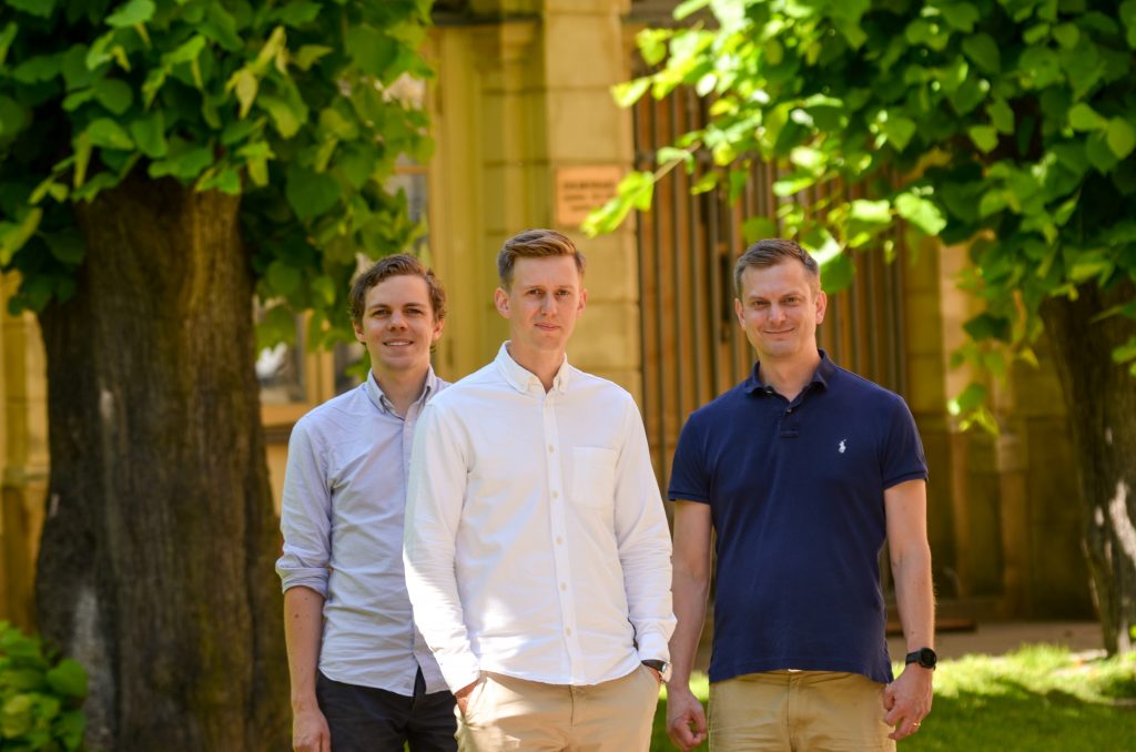Linus Wickberg from Ad Record with David Hansson and Gustav Malmqvist from Gigapay