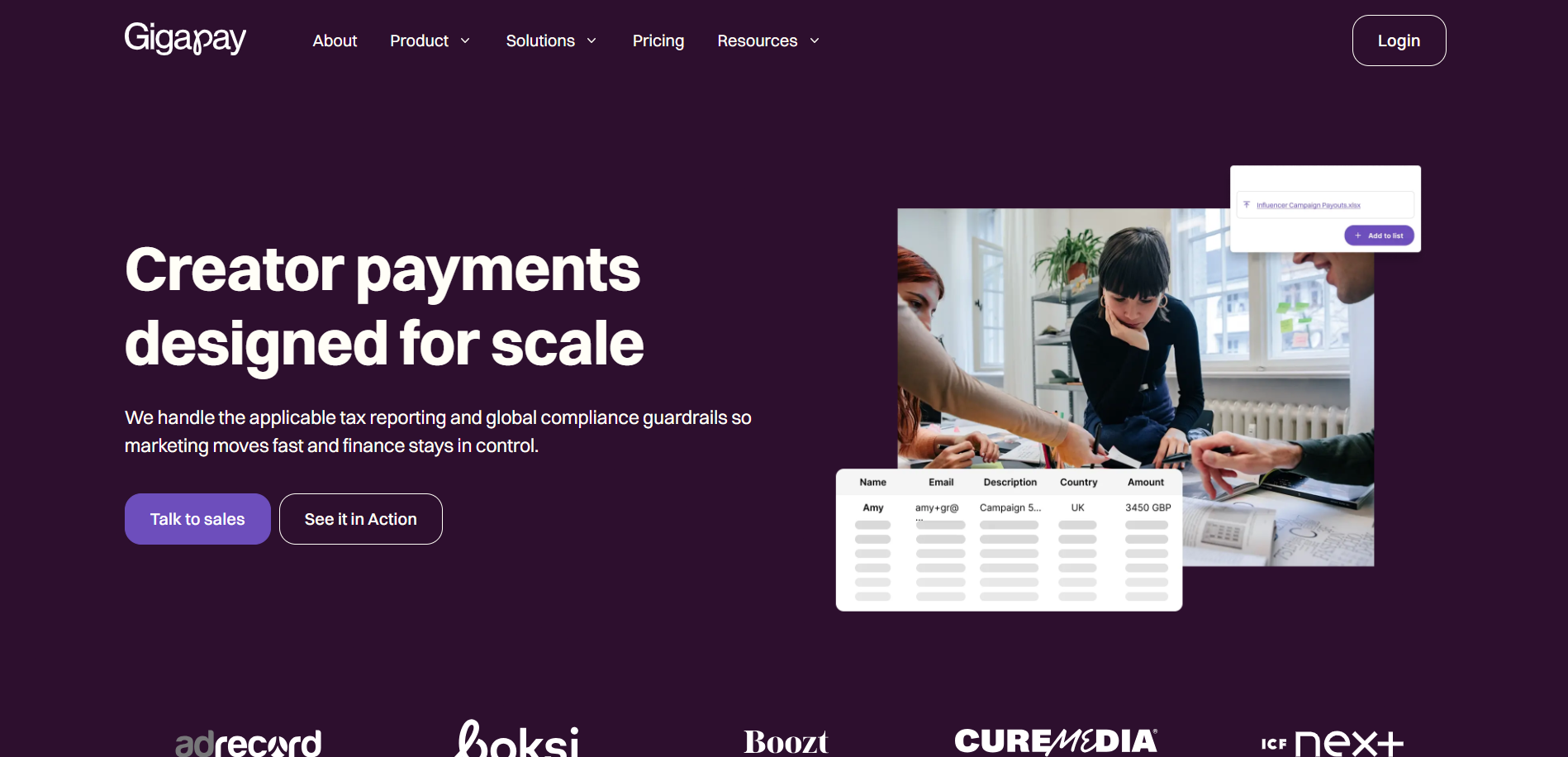 Gigapay Creator Payments