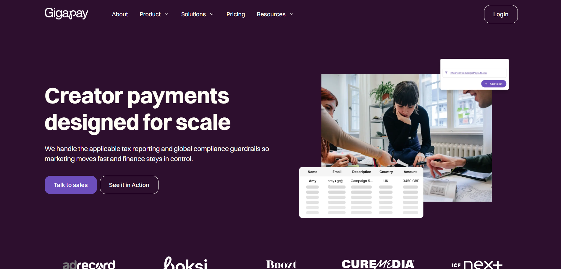 Gigapay reator Payments