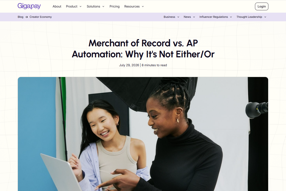 AP Automation for Creator and Influencer Payments