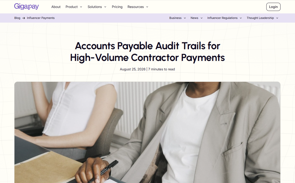 Creator Payment Audit Trail