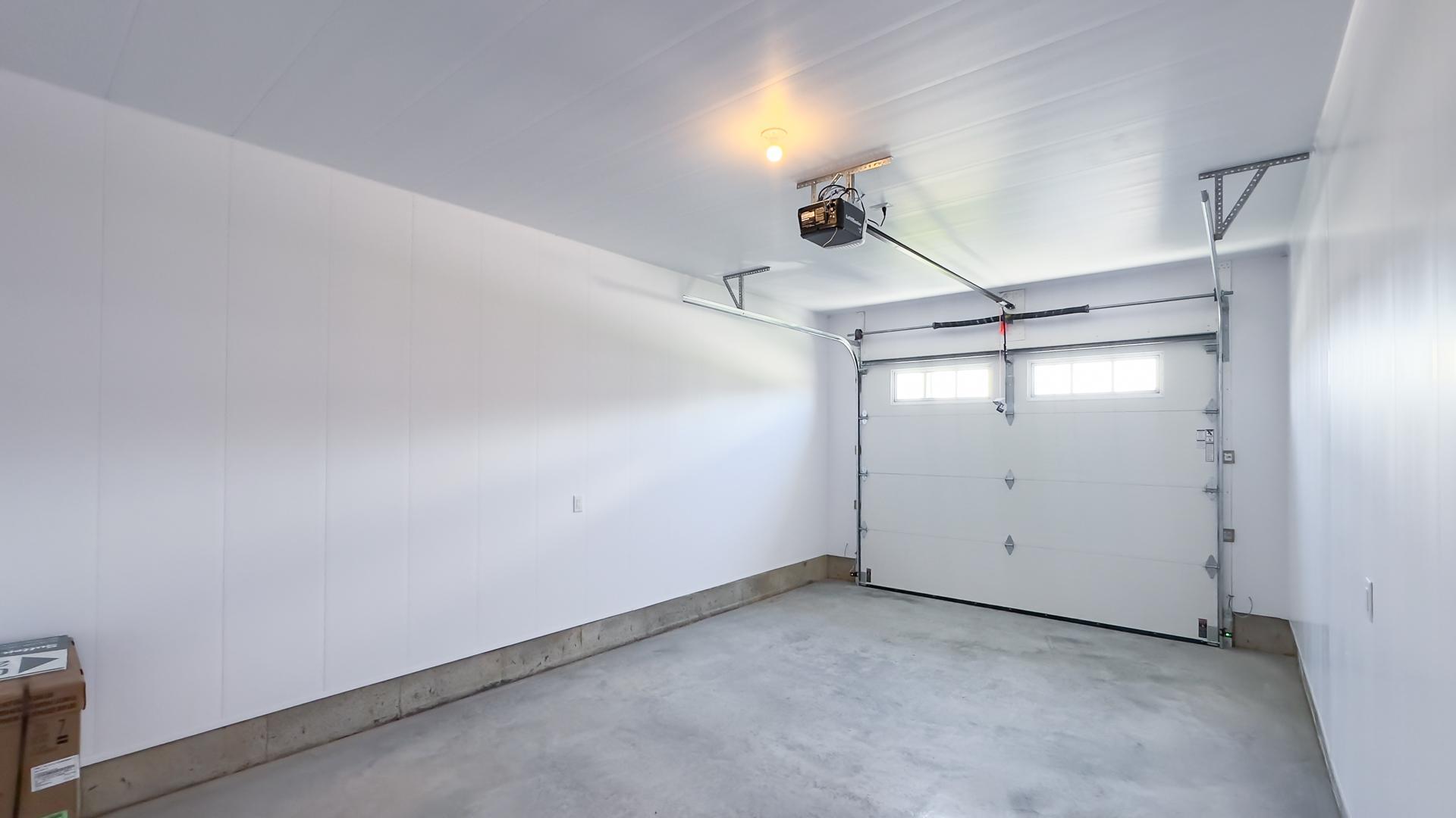 Attached garage with Waterproof Vinyl Panels and EV Plug