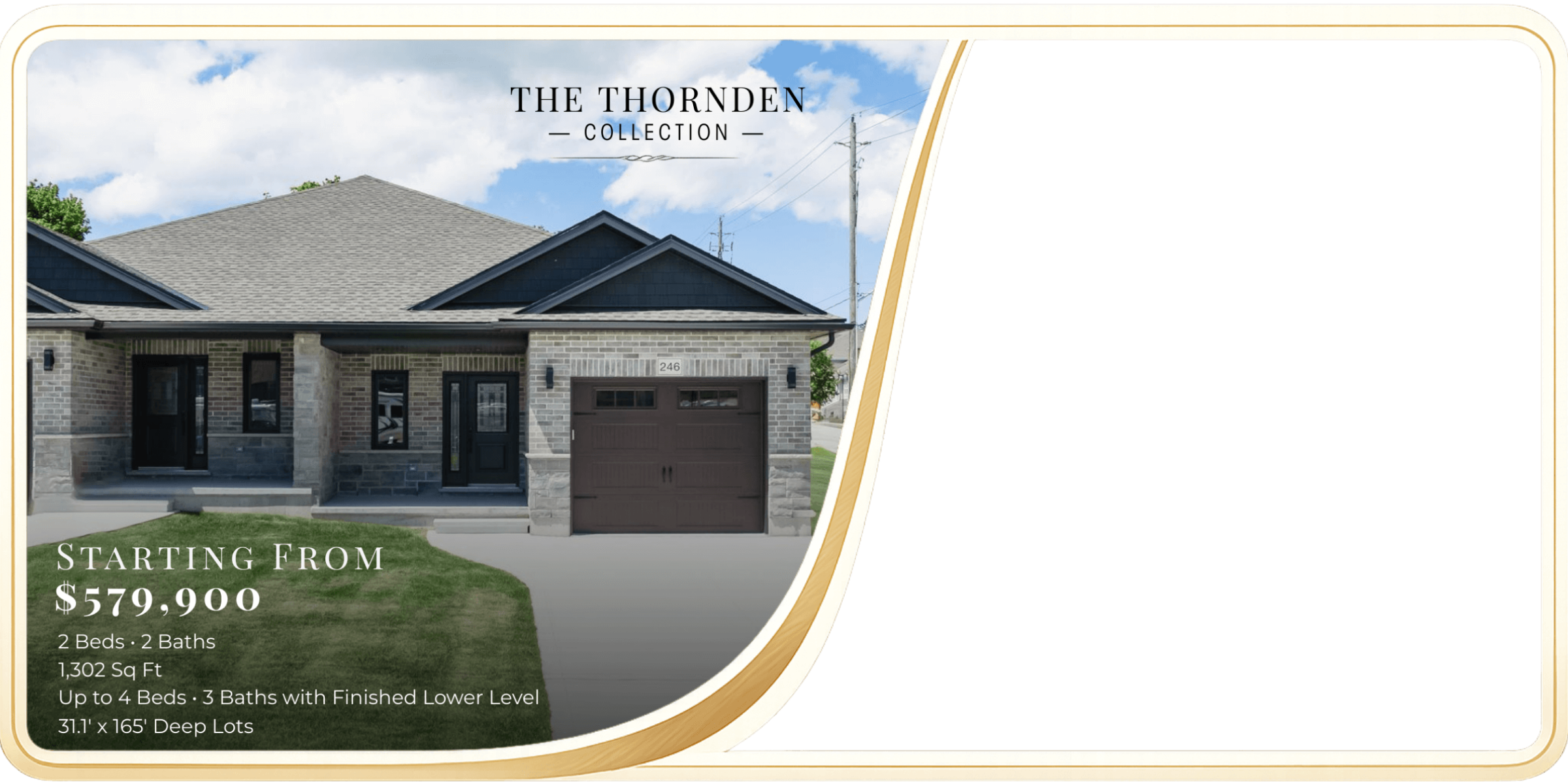 Modern Thornden home exterior in Clinton Ontario