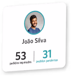 Imagem do perfil do operador no aplicativo WMS da Stokki