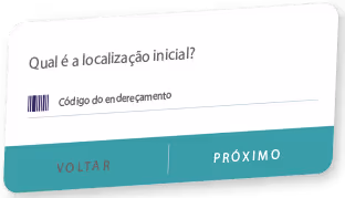 Imagem do formulário para ler endereçamento inicial no aplicativo WMS da Stokki
