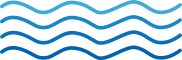Four horizontal blue wavy lines icon representing ocean waves.