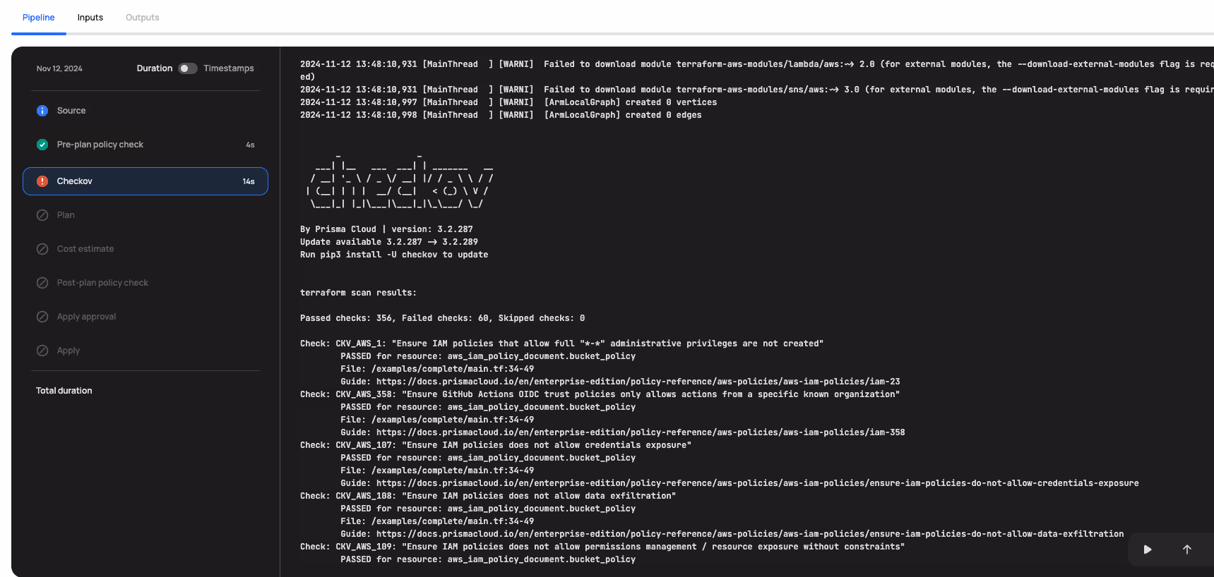 Pre-configured Checkov integration