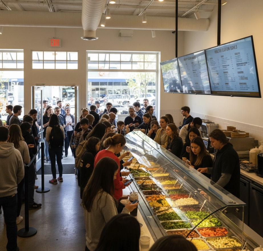 Restaurant full of customers