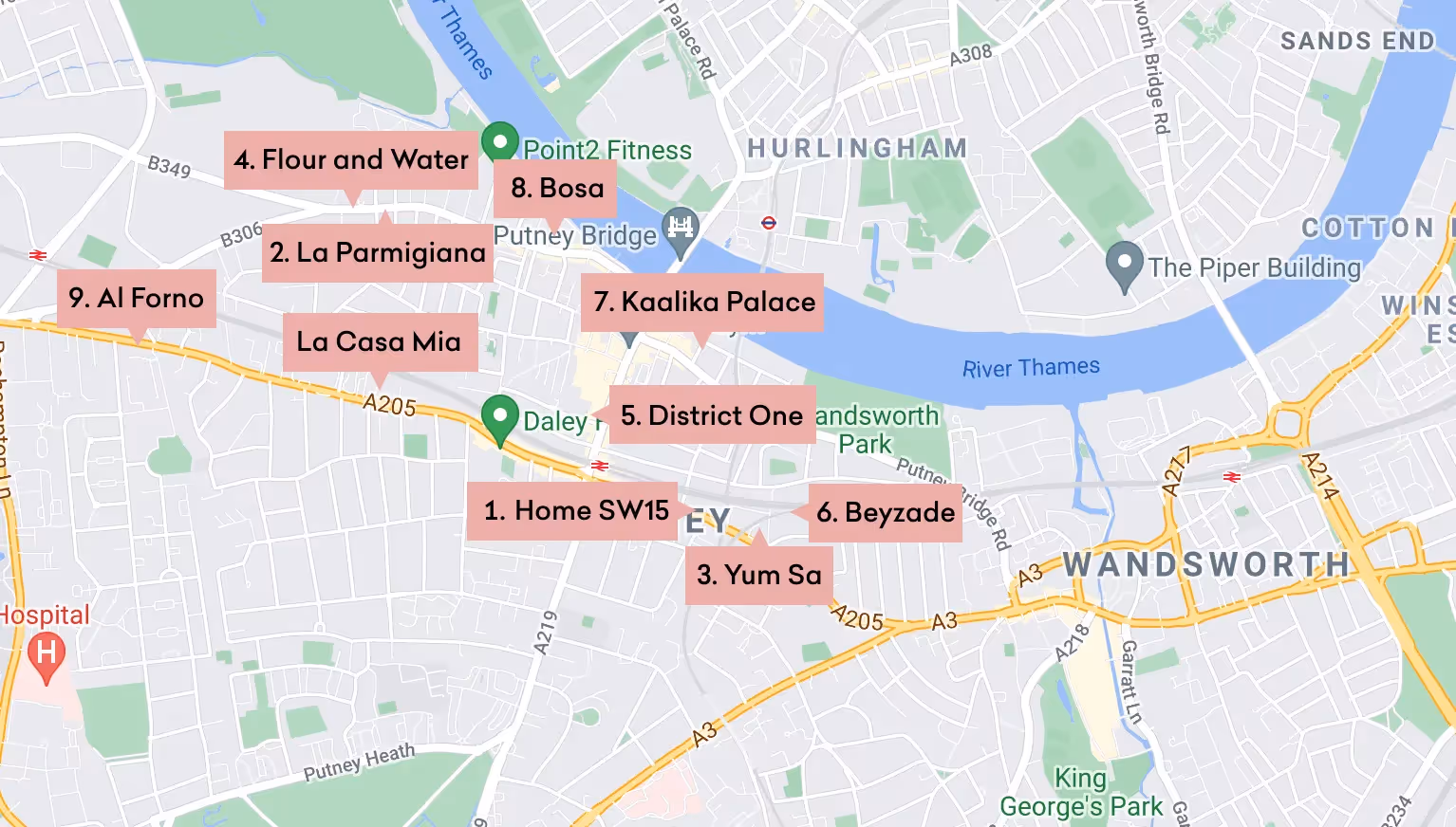 Putney's 10 highest rated family-friendly places to eat - ranked!