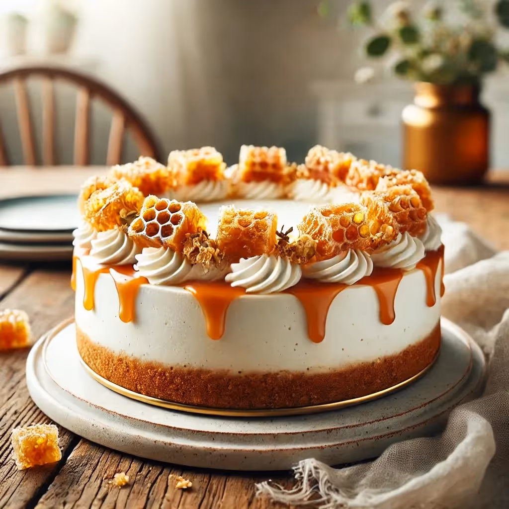 Decadent Vegan Vanilla Honeycomb Cheesecake – No-Bake Treat