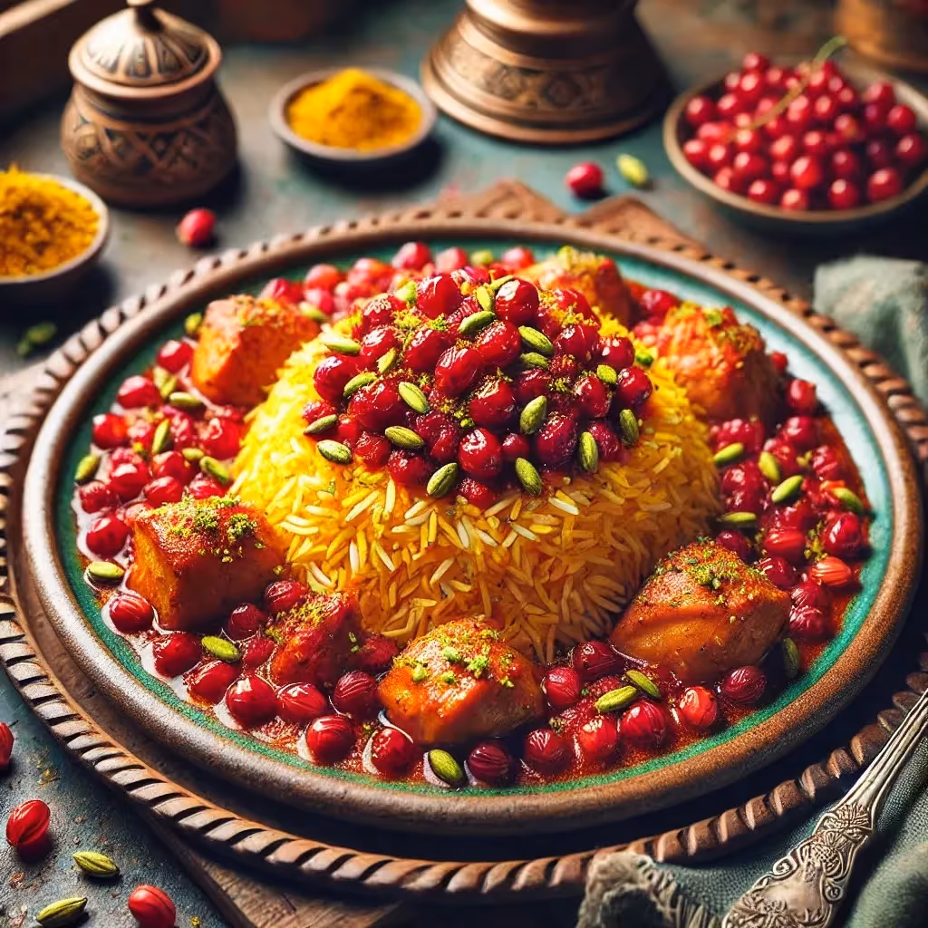Zereshk Polo ba Morgh – Persian Barberries Rice & Chicken