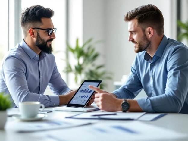 SEO consultation between accountant and client
