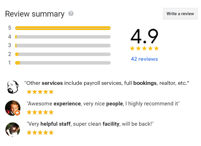 Google my Business review