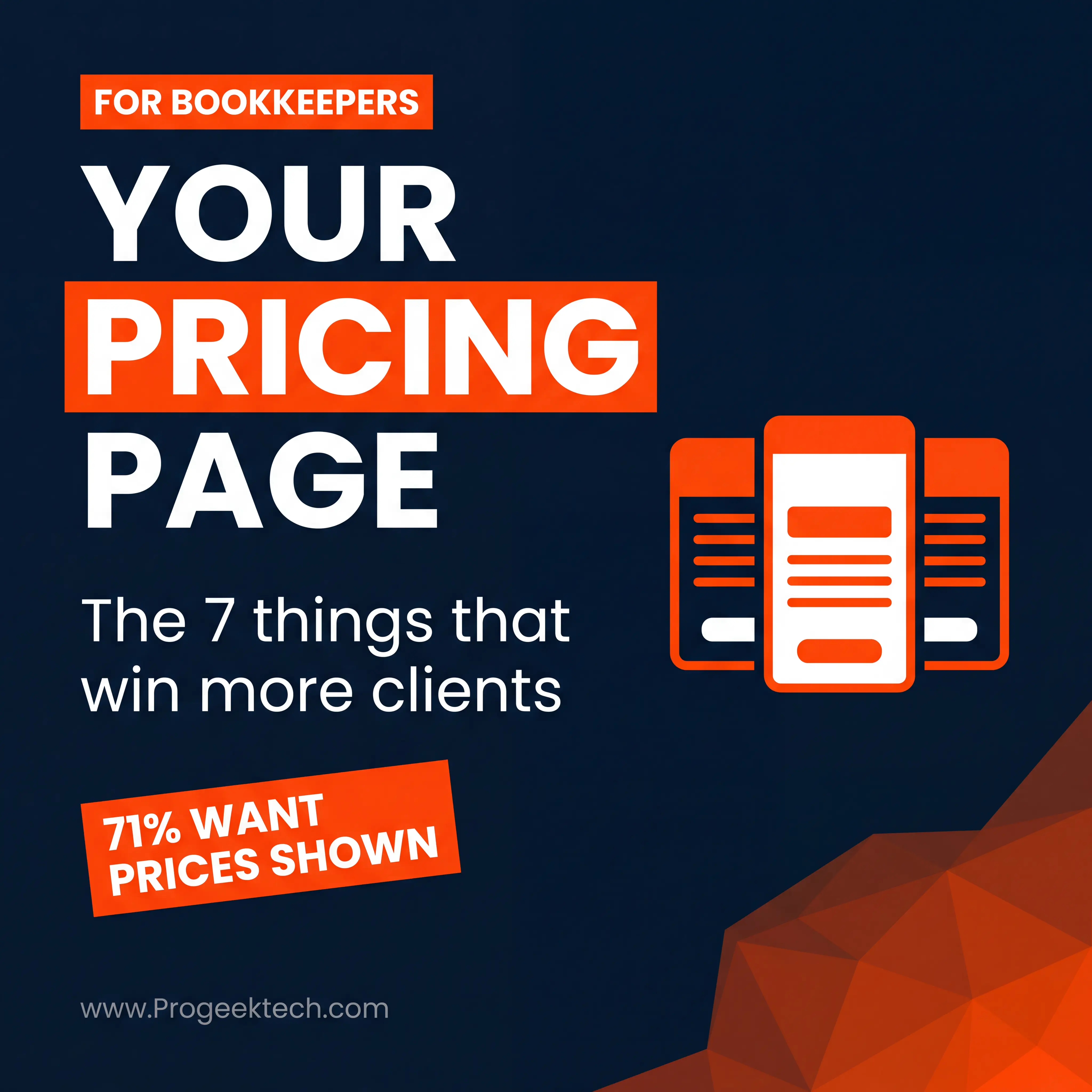 What Should a Bookkeeper Put on a Pricing Page to Win More Clients? — Progeektech